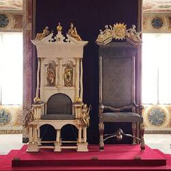 Coronation Chair of Denmark in the Knights' Hall