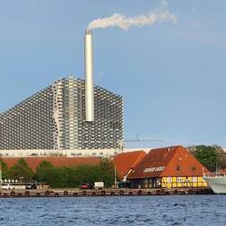 Amager Bakke aka Amager Slope or Copenhill, a combined heat and power waste-to-energy plant
