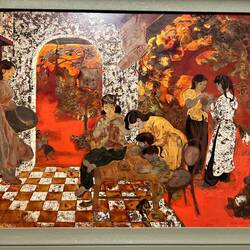 Musée des Beaux Arts, laque aux tricoteuses.