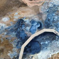 Hverir, zona geotermale, col drone