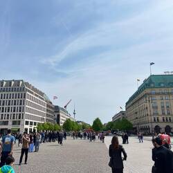 Looking down Unter den Linden from the Brandenburger Tor