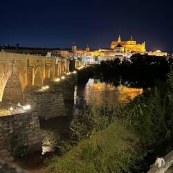 Roman Bridge Looking Back At the Cathedral/Mosque