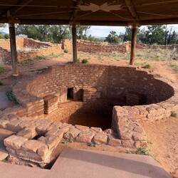 A kiva ceremonial room
