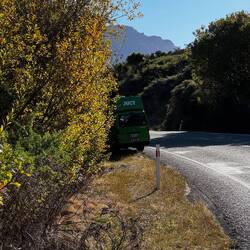 Die Kurve in der wir ca. 2 Stunden standen...