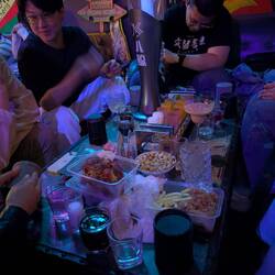 At the bar