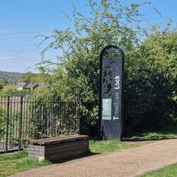 These metal sculpted signs are dotted along our route as we near the city