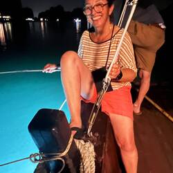 Tentative de pêcher le calamar