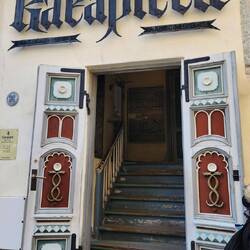 Raeapleet Town Hall Pharm dating to 1422 & still in use, with a small museum of medicinal remedies