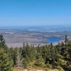 Eckertalsperre in Richtung Bad Harzburg: Rund um den Stausee ist alles kaputt