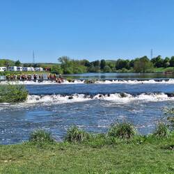 Hier wird am Wehr geübt