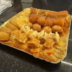 A selection of desserts - various pastries, usually soaked in sugar