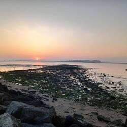 Coucher de soleil sur l'île Madame.