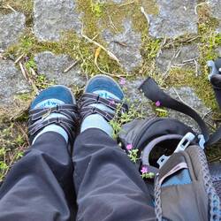 Change of shoes about 3 miles left to walk