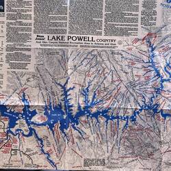 Map of southern half of Lake Powell
