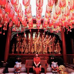 Wat Mangkon - Die Happy Hippos stehen da wirklich. 😆