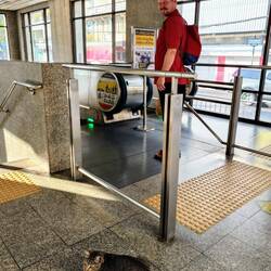 Metro-Katze an der Haltestelle Wat Mangkon - falls sie mal jemand besuchen möchte 😻