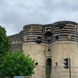 14th C battlements in Angers