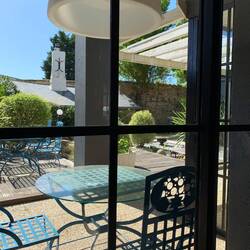 Garden of our hotel in Pornichet, Brittany
