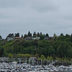 3x view from the ship of the residential coast -- pretty nice homes!
