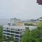 Our cruise ship is to the right of the more clearly visible ship there WAY in the distance