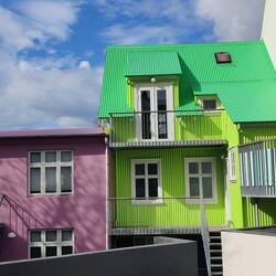 Casette colorate a Reykjavik