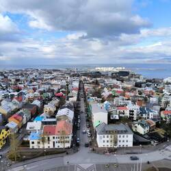 Il panorama dalla torre della chiesa di Reykjavik