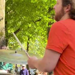 Live busking performance