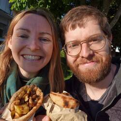 Wohlverdient unser erster Gyros in Griechenland 😋