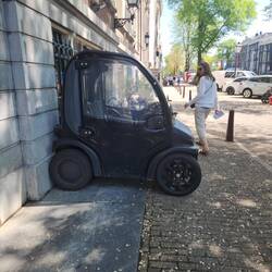 We see so many of these small cars amongst the bikes. Easy to park!