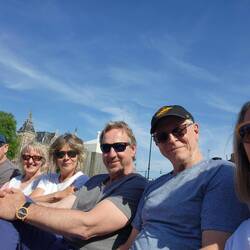 Far left, Andy, Susie, Annalisa, Brad, Tom & me