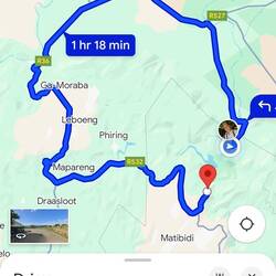 The road from point A to point B... A helicopter would have been welcome.