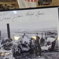 This was a newspaper article on the wall.