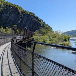 Start zum Maryland Heights Trail, wo sich der Shenandoah und der Potomac River treffen.