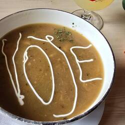 Die Pilzsuppe wurde uns sehr empfohlen