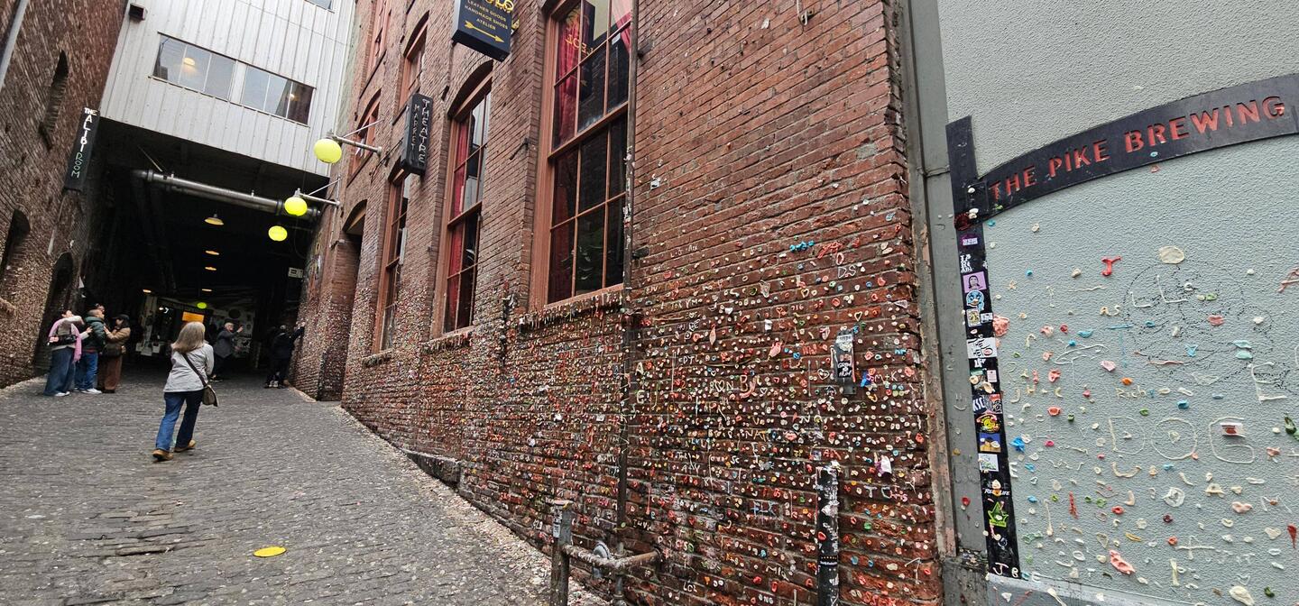 Just outside our lodging is this area called Gum Alley. Interesting....