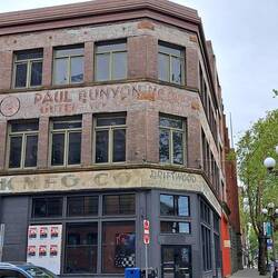 Some of the remaining adverts from long ago are still visible & (I think) interesting.