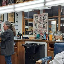 Neat, traditional barber shop.