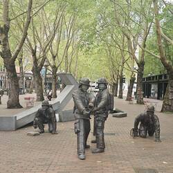Memorial to fallen firefighters.