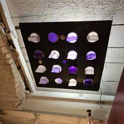 Where stores were underground, these lights installed above (@ sidewalk level) helped illuminate.