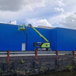 Bright contrasting colours in Stoke's industrial outskirts