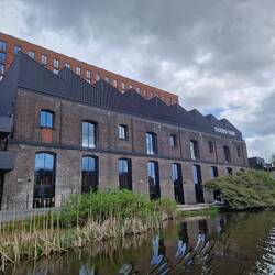A great job done restoring this historic canalside building