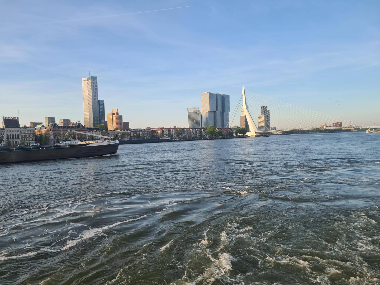 Beim Anlegen beeindruckt uns die Silhouette von Rotterdam