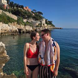 Had a great swim after our hike at Plage de Vidur