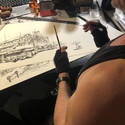 dernières touches de rouge