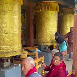 Prayer wheels at Thimpu Chorten