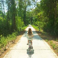 Exploring the islands by bike