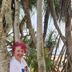 Chilling on my palm tree "chair"