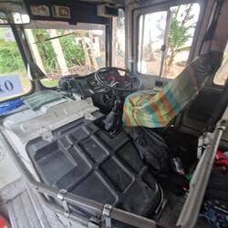 The bus drivers seat