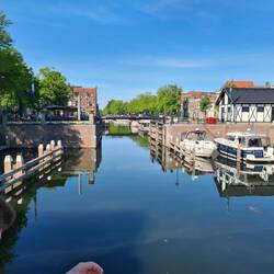 Die Hauptwasserstraße durch Gorinchem