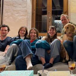 The crew (left to right): Peter, Frie, Mila, me, Tim with doggo Malie